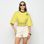 Crop top décontracté pour femme : Jaune