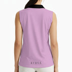 Polo sans manches femme : Rose