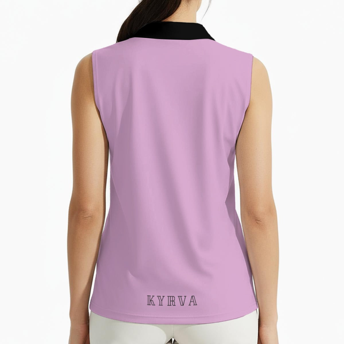 Polo sans manches femme : Rose