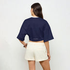 Crop top décontracté pour femme : Bleu Marine