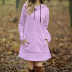Robe longue à capuche pour femme