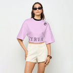 Crop top décontracté pour femme : Rose