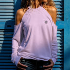 Sweat-shirt femme : Rose poudré
