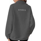 Women's Half-Zip Sweatshirt With Fleece|DTF