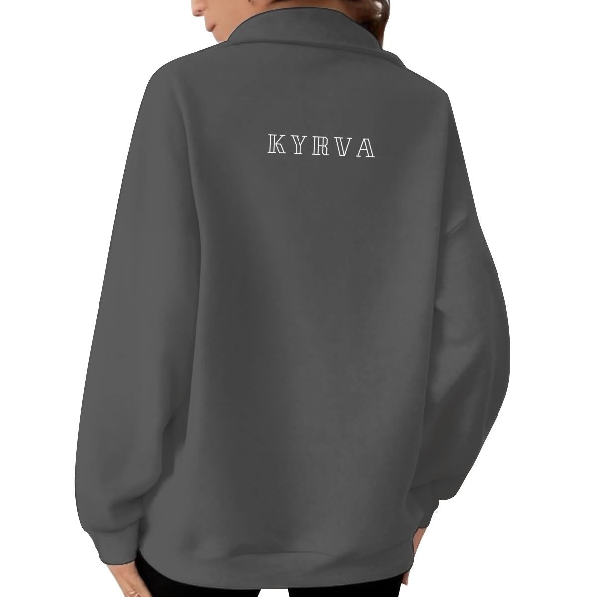 Women's Half-Zip Sweatshirt With Fleece|DTF