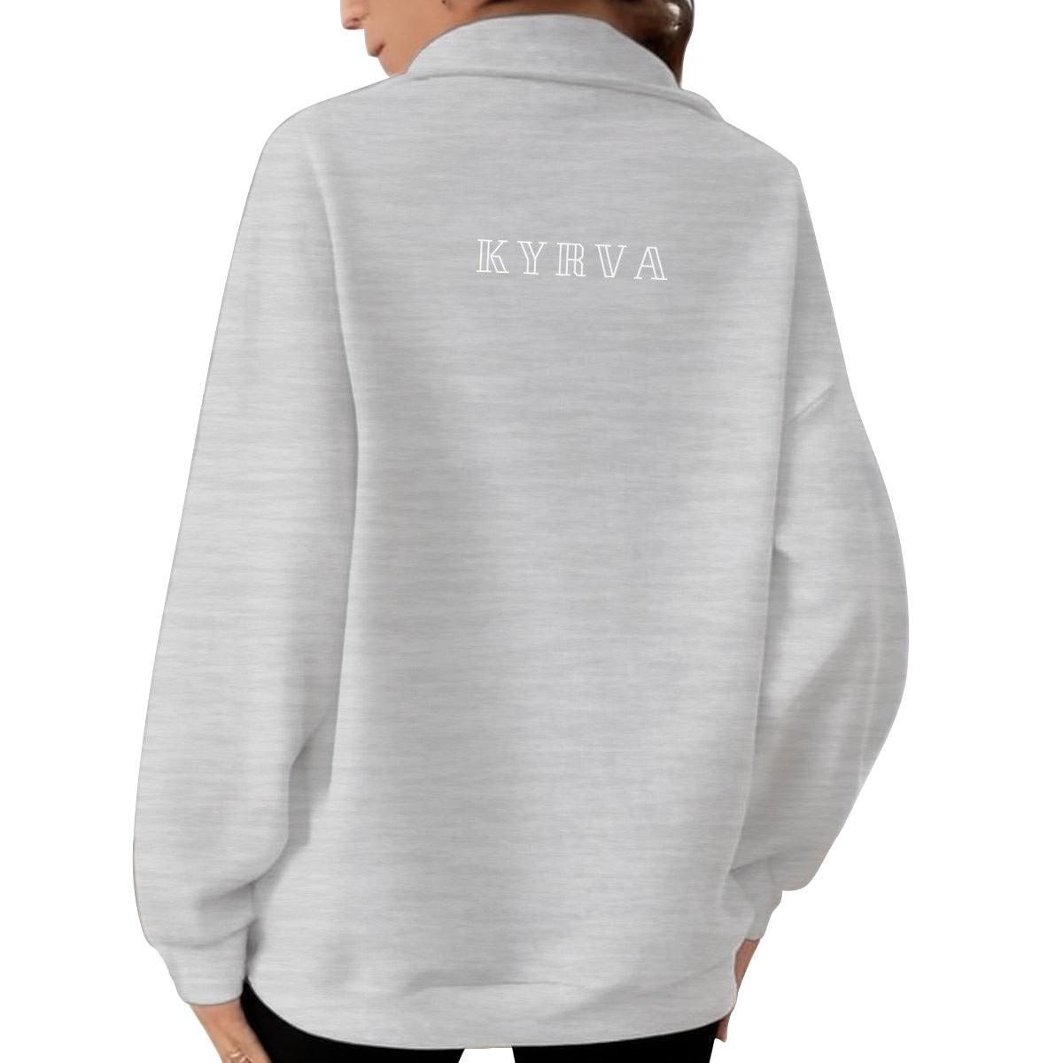 Women's Half-Zip Sweatshirt With Fleece|DTF