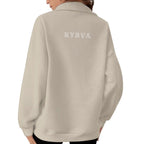 Women's Half-Zip Sweatshirt With Fleece|DTF