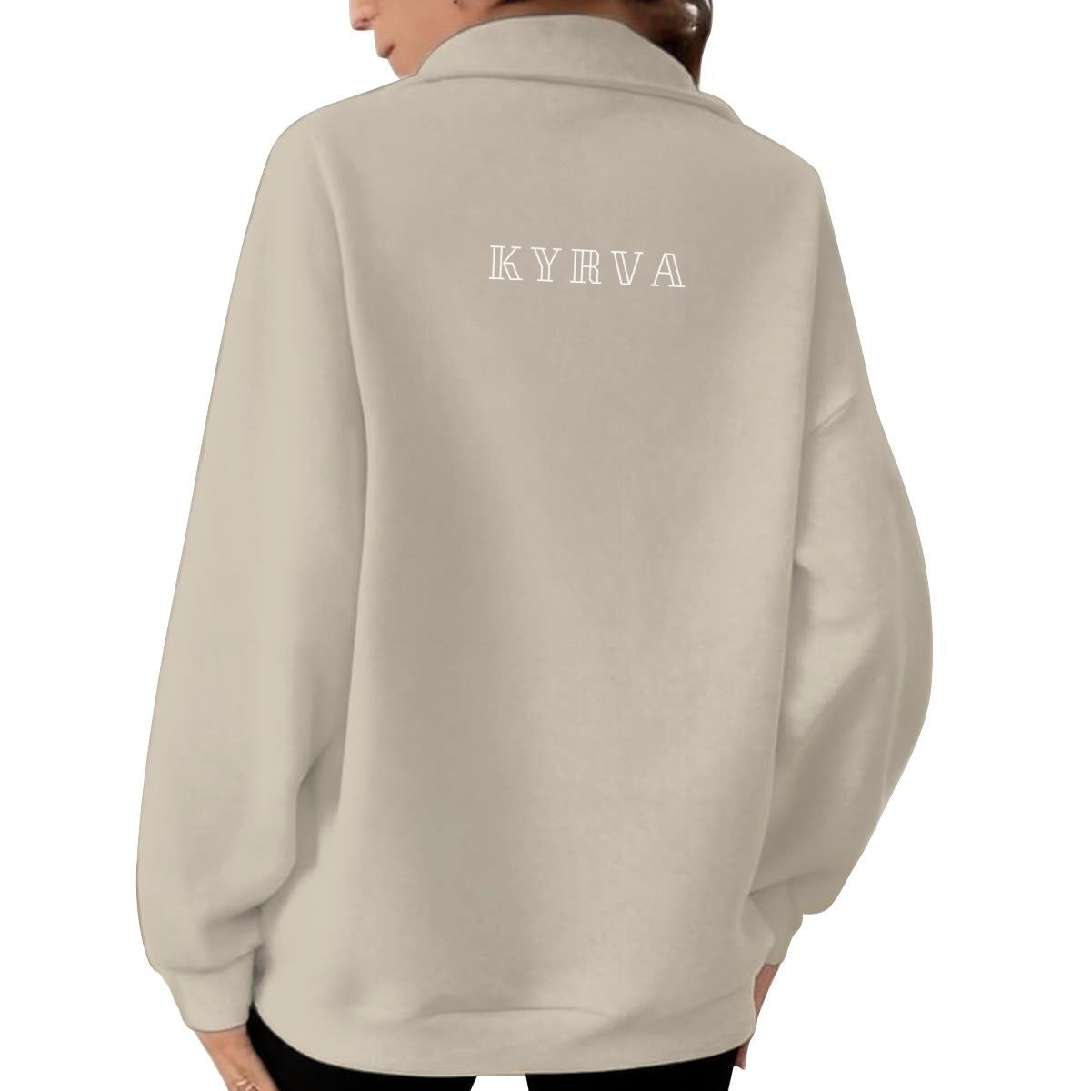 Women's Half-Zip Sweatshirt With Fleece|DTF
