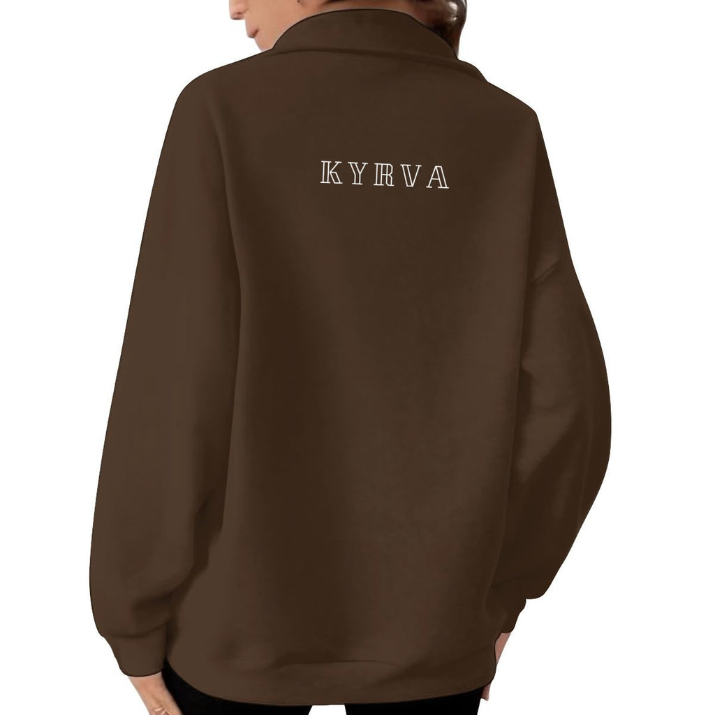 Women's Half-Zip Sweatshirt With Fleece|DTF