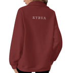 Women's Half-Zip Sweatshirt With Fleece|DTF
