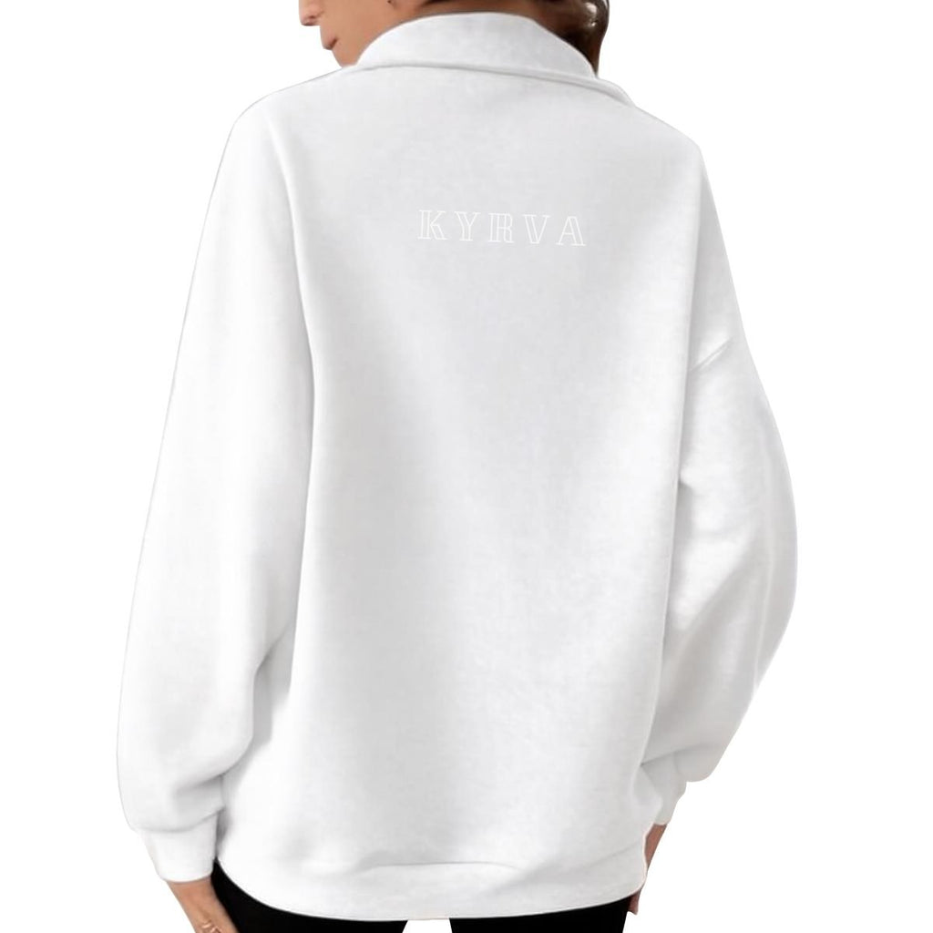 Women's Half-Zip Sweatshirt With Fleece|DTF